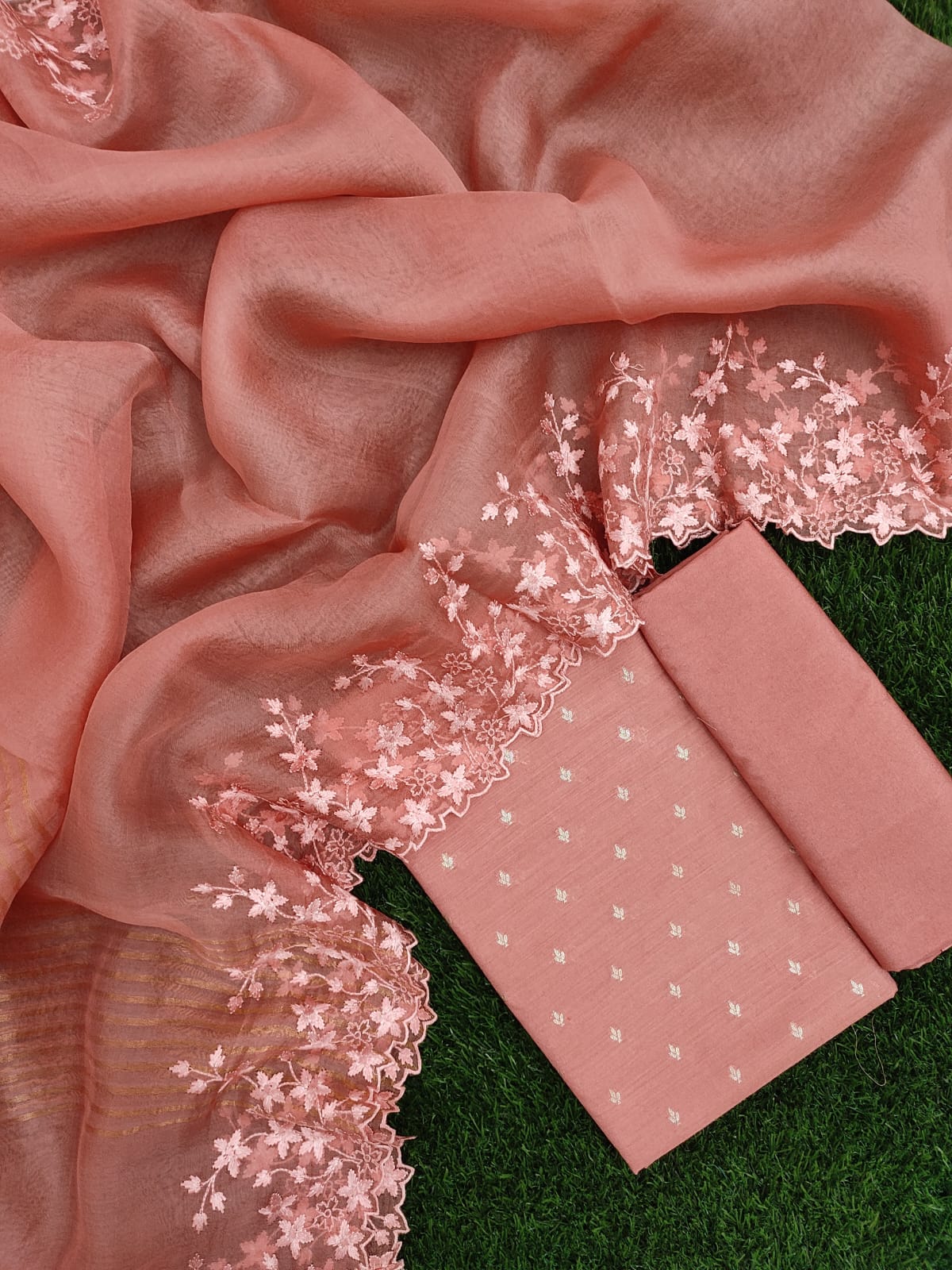 Hopbush Pink Pure Moonga Silk Handloom Banarasi Suit Fabric | Handwoven  fabric, Pure products, Suit fabric